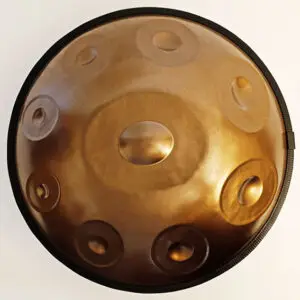 Handpan Inox. Escala Re menor Kurd 9